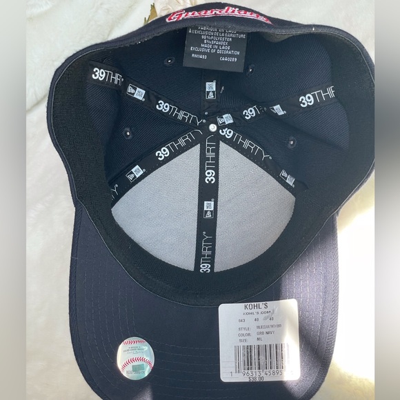 New w/tag CLEVELAND GUARDIANS OFFICIAL MLB HAT NAVY BLUE with red & white SZ M/L - Picture 6 of 7